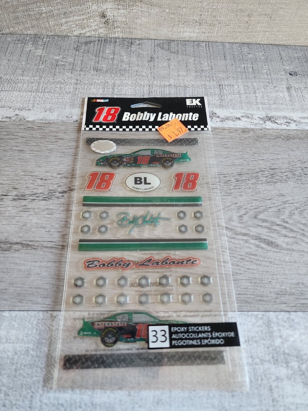 Jolee Nascar 18 Bobby Labonte Dimensional Stickers - New Retired Scrapbook #39